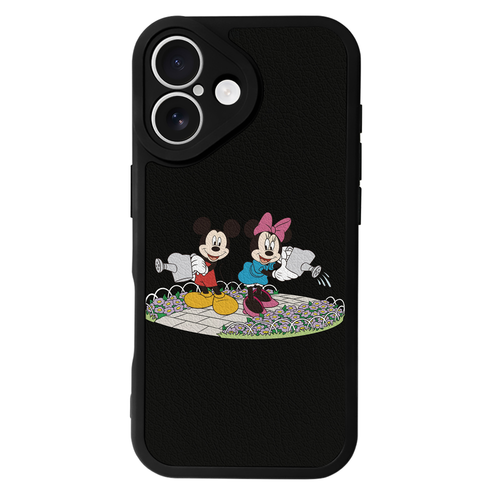 （画像用） ミッキーマウス Mickey Mouse 【iPhone 16シリーズ対応】シリコンスマホケース（レザー調） 材質：シリコン